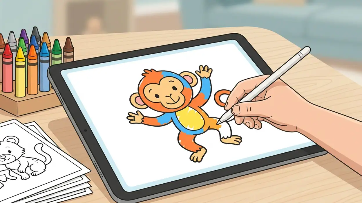 Coloring & Learn Review: A Satisfying Canvas, Cluttered Menus